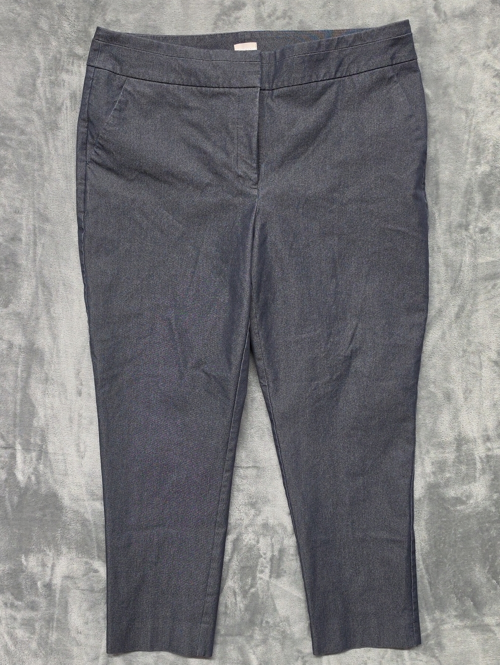 Chico's Dark Navy Pull-On Cropped Tapered Pants sz 2.5(14)
